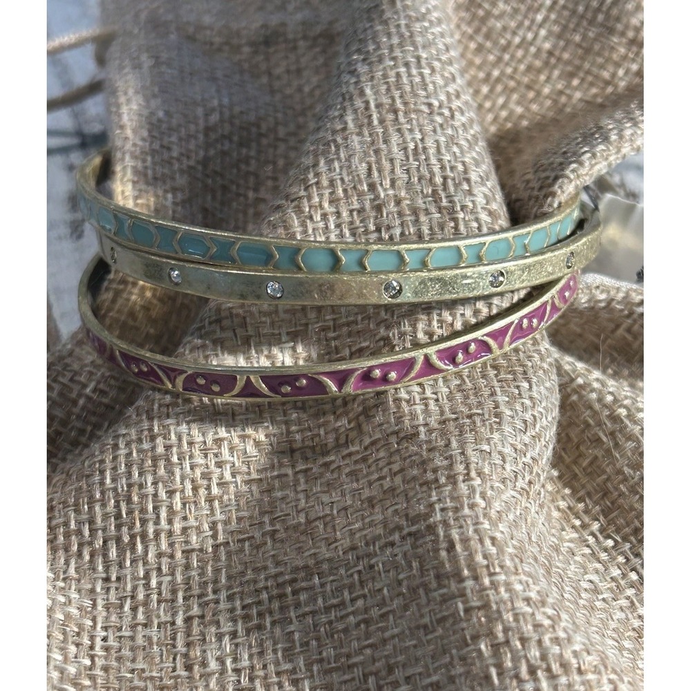 SILPADA KR "Carnival"‎ BANGLES Enamel Brass Trio Bracelets Set of 3 KRB0062  NWT